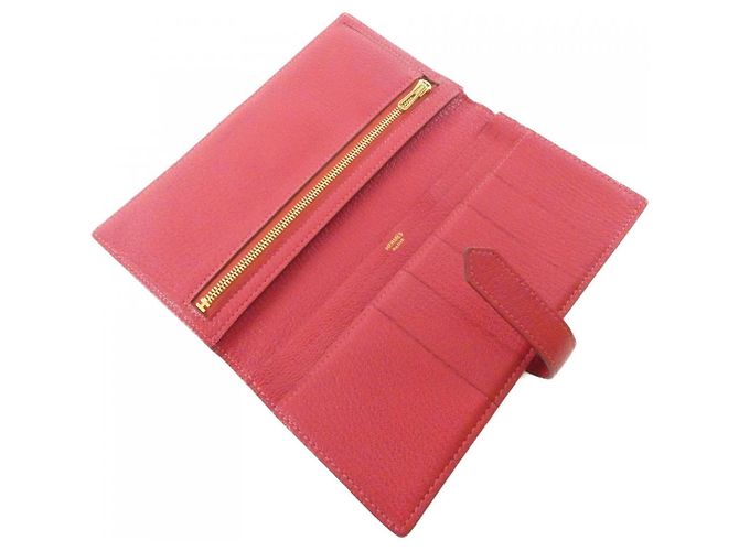 Hermès Bearn Soufflé Long Wallet Rot - Ansicht 5