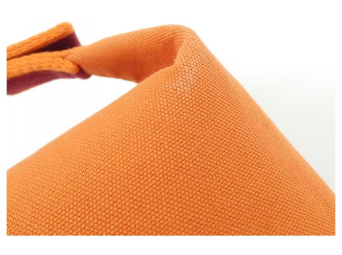 Hermès Pochette Hermes Bride à Black PM Arancione - vista 4