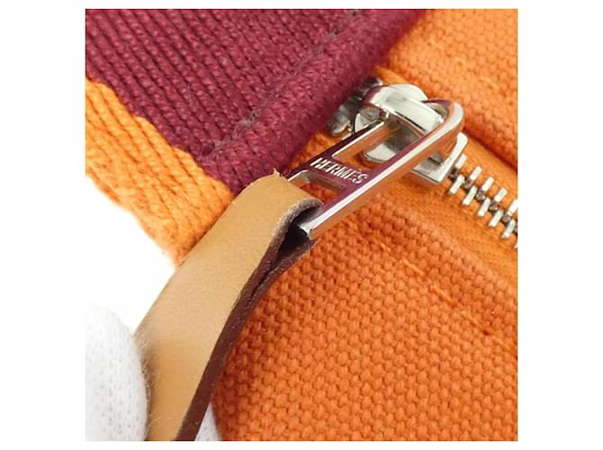 Hermès Pochette Hermes Bride à Black PM Arancione - vista 6