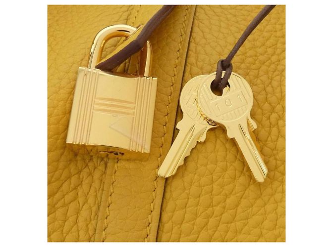 Hermès Hermes Picotin Lock PM Handtasche Gelb - Ansicht 3