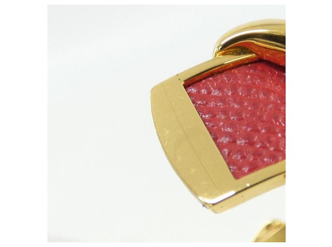 Hermès Pulsera de cuero Courchevel Rouge Vif Hermes Roja - vista 3