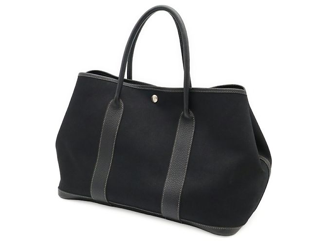 Hermès Bolso Tote HERMES Garden PM Negro - vista 3