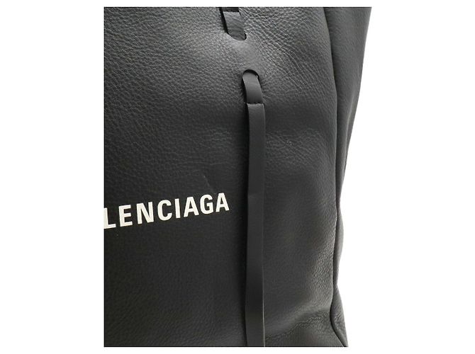 Borsa Balenciaga Everyday Tote M Nero Bianco - vista 6