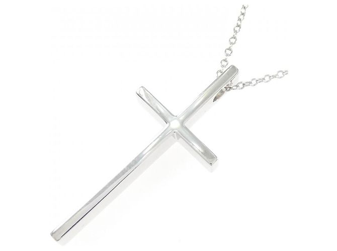 Tiffany & Co Collana Tiffany Cross in oro bianco - vista 3
