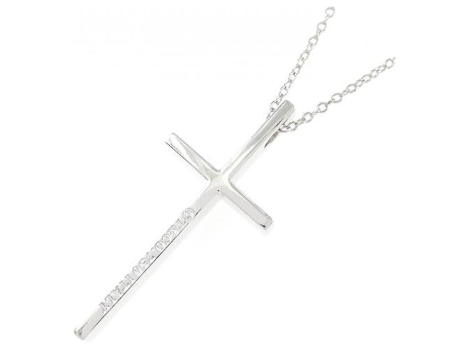 Tiffany & Co Collana Tiffany Cross in oro bianco - vista 4