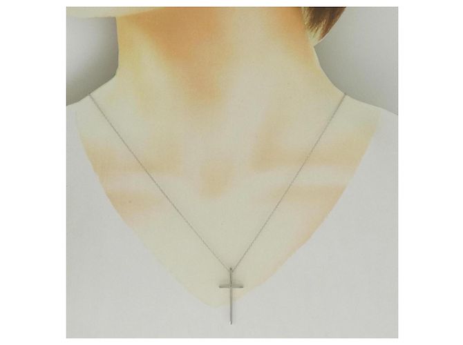 Tiffany & Co Collana Tiffany Cross in oro bianco - vista 6