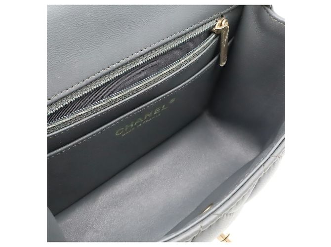 Borsa Chanel Matelassé Coco Mark Mini Flap Marrone - vista 8