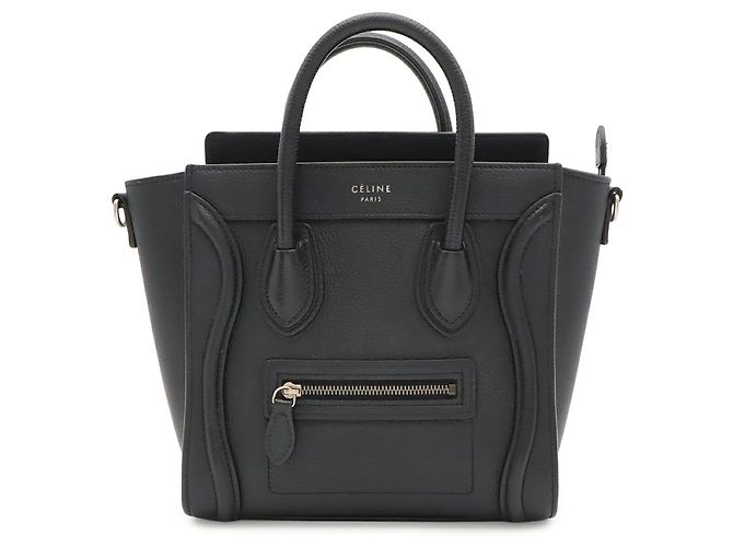 Céline Borsa a mano Celine Luggage Nano Shopper Nero - vista 2