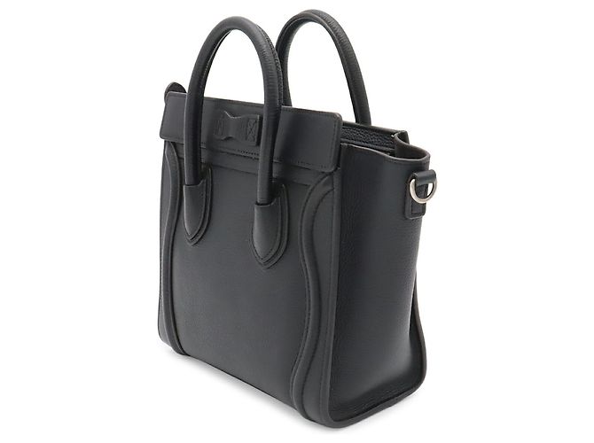 Céline Borsa a mano Celine Luggage Nano Shopper Nero - vista 3