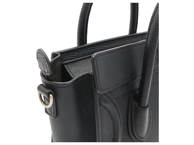 Céline Borsa a mano Celine Luggage Nano Shopper Nero - vista 8