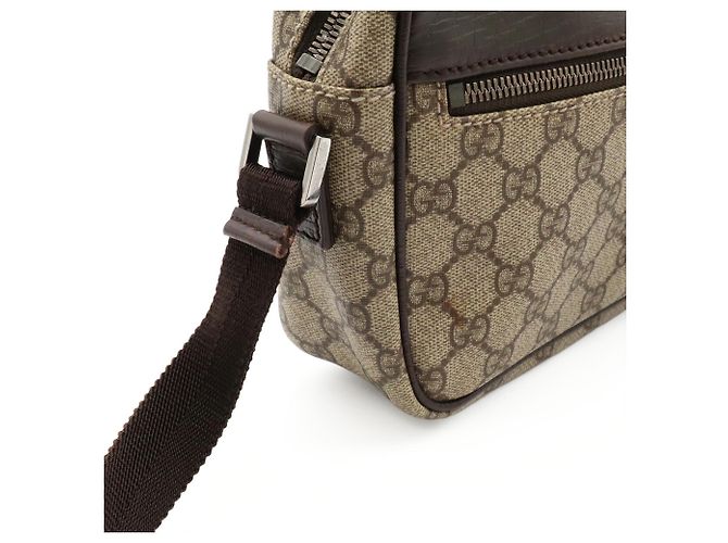 Borsa a tracolla Gucci GG Supreme Plus Marrone Beige Cachi Marrone scuro - vista 6
