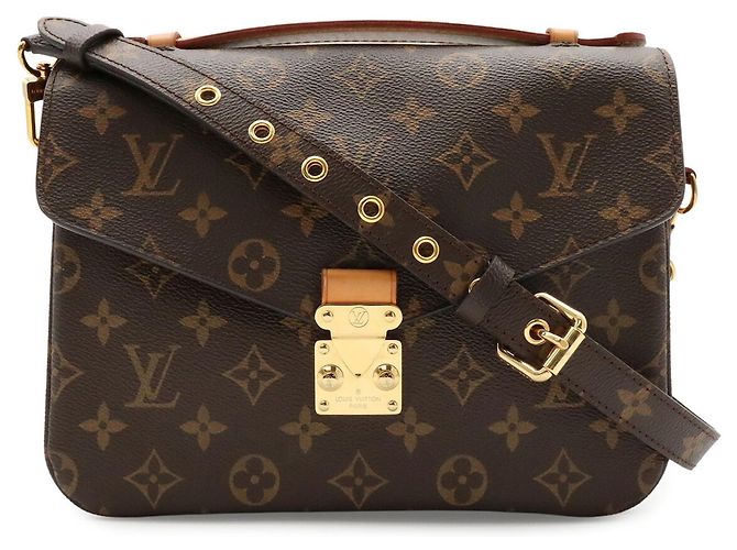 Borsa Louis Vuitton Monogram Pochette Metis MM Marrone Monogramma - vista 2