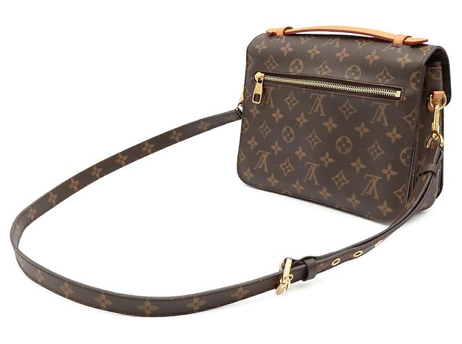Borsa Louis Vuitton Monogram Pochette Metis MM Marrone Monogramma - vista 3