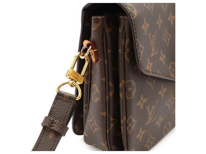Borsa Louis Vuitton Monogram Pochette Metis MM Marrone Monogramma - vista 5