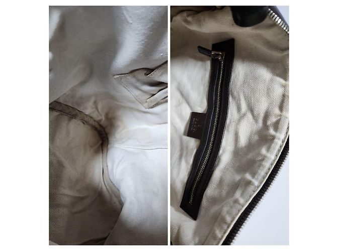 Borsa Boston GUCCI GG Canvas Media Beige/Marrone - vista 14