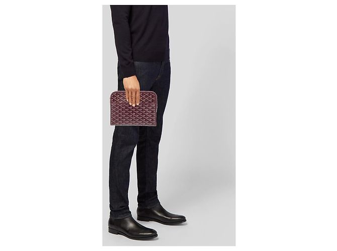 Necessaire Goyard Goyardine Jouvence MM Grigio/Vino - vista 13
