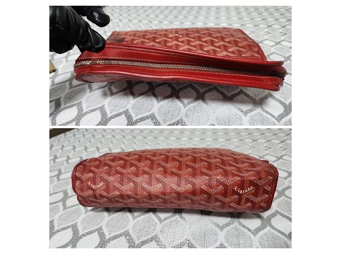 Necessaire Goyard Goyardine Jouvence MM Grigio/Vino - vista 5