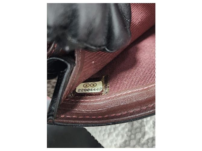 CHANEL Portefeuille Large Flap en agneau matelassé Noir - vue 2