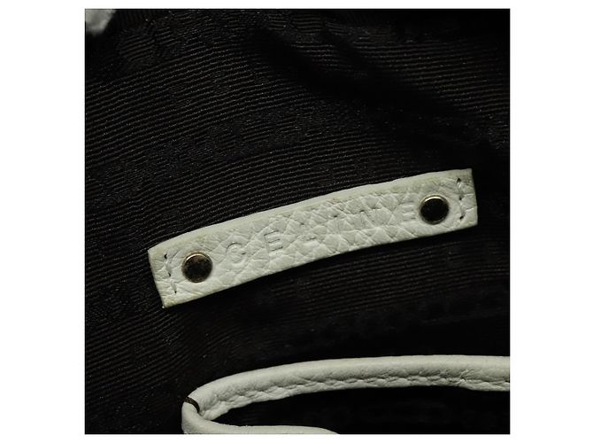 Céline Celine vintage in pelle Bianco - vista 6