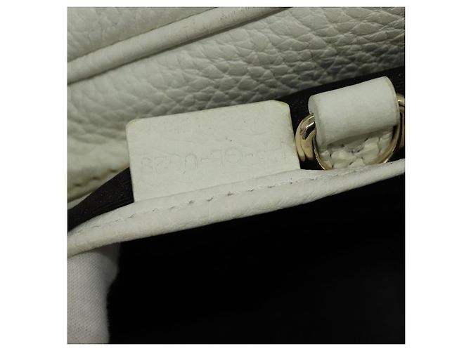 Céline Celine vintage in pelle Bianco - vista 7