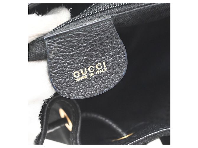 Gucci Vintage Bamboo Suede Small Schwarz - Ansicht 7
