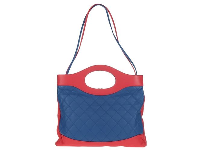 Chanel 31 Shopping gestepptes Lammleder Large Blau - Ansicht 2