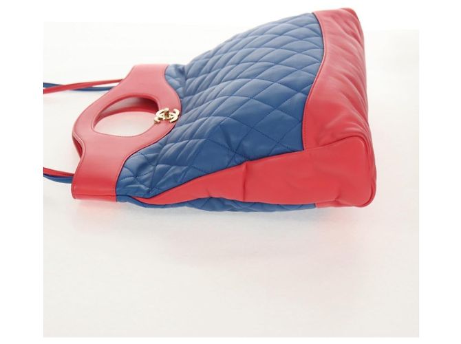 Chanel 31 Shopping gestepptes Lammleder Large Blau - Ansicht 3