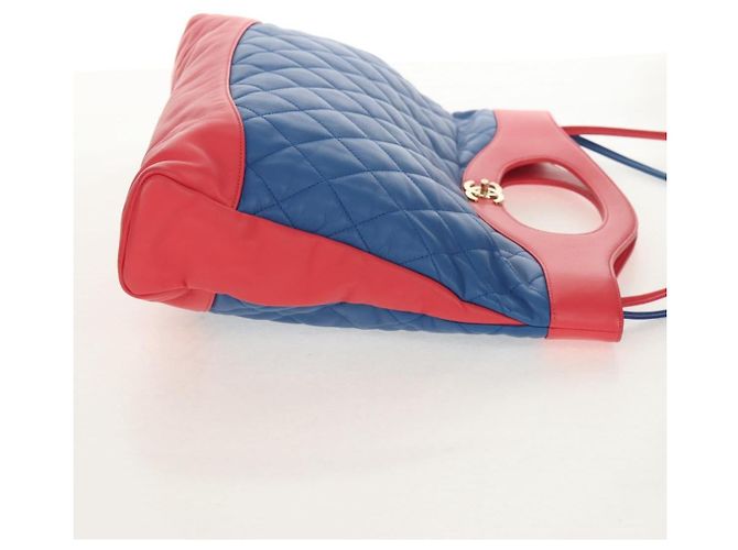 Chanel 31 Shopping gestepptes Lammleder Large Blau - Ansicht 4