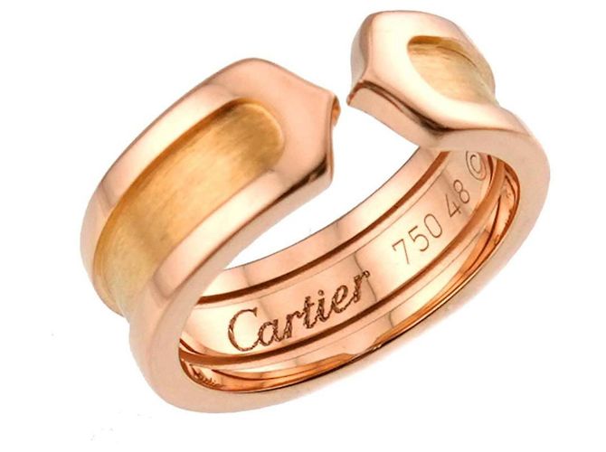 Anello Cartier C2 Small SM in oro rosa - vista 5