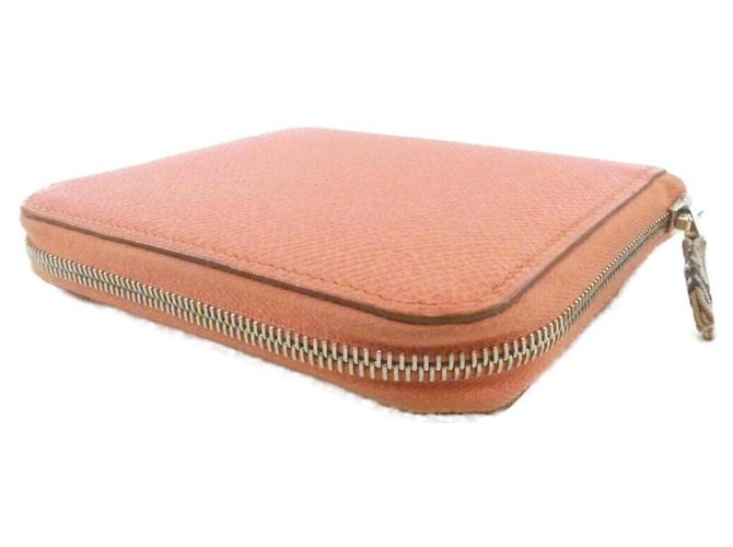 Hermès Hermes GRAND FIL D'ARGENT Cartera compacta de seda Rosa - vista 2