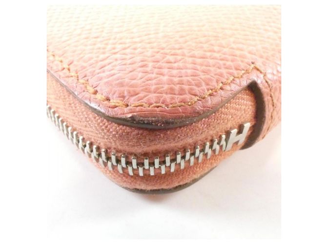 Hermès Hermes GRAND FIL D'ARGENT Cartera compacta de seda Rosa - vista 3