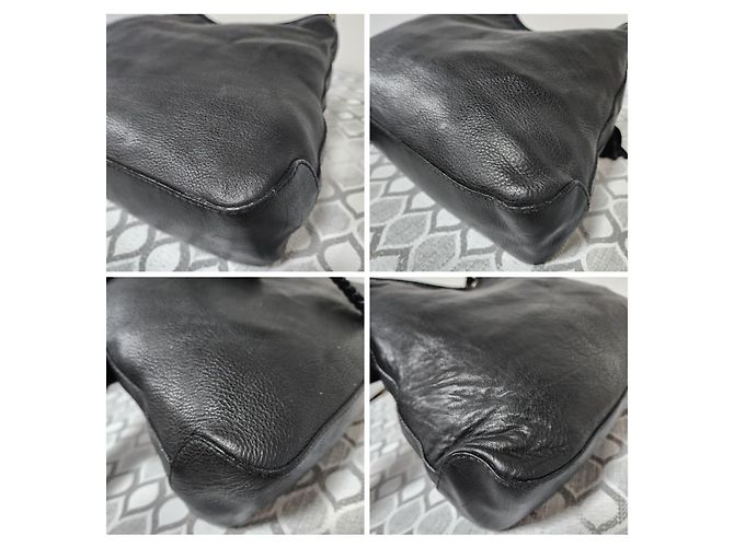 GUCCI Borsa Hobo Marrakech in pelle di vitello martellata Media Nera Nero - vista 8