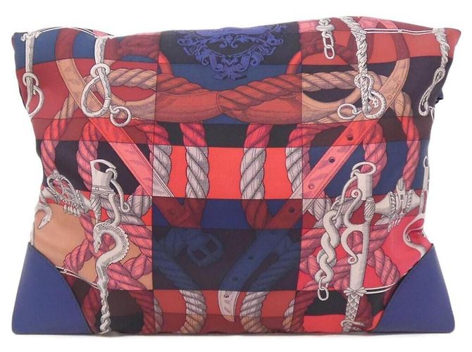 Hermès Borsa a tracolla Hermes DELLA CAVALLERIA Silky City PM Rosa Blu - vista 2