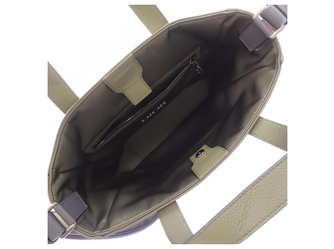 Sac cabas Dior Saddle de Christian Dior Kaki - vue 6