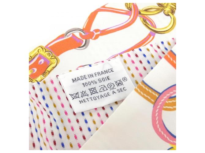 Hermès Sciarpa Twilly Twins BRIDES DE GALA Hermes Bianco Multicolore - vista 3