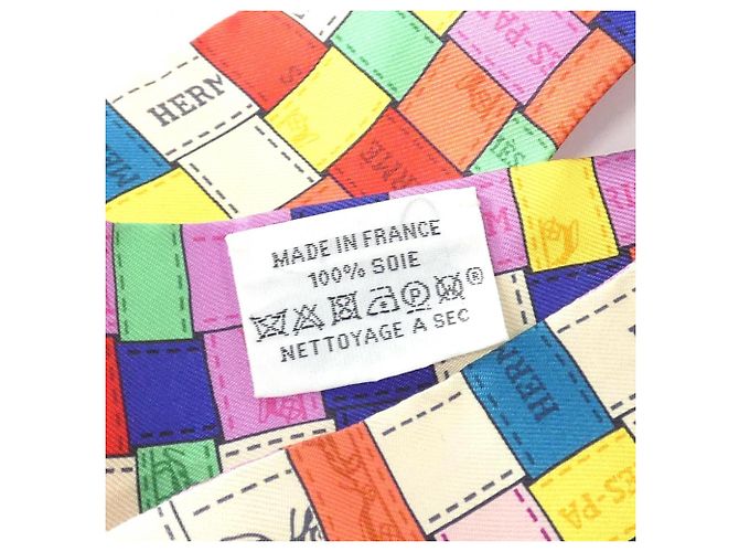 Hermès Hermes BOLDUC AU CARRE Twilly Schal Blau Mehrfarben - Ansicht 3
