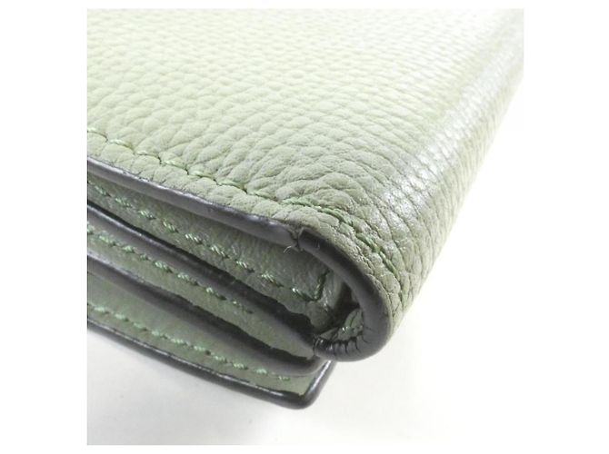 Cartera tríptico de piel de becerro Loewe Verde - vista 3