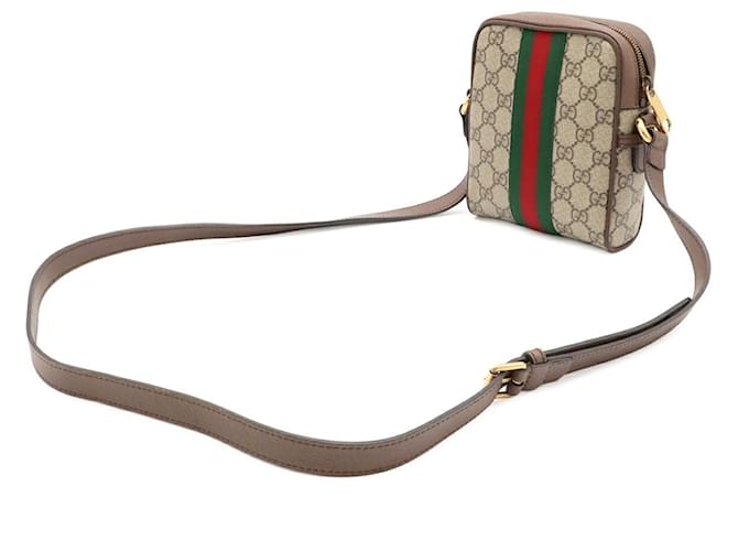 Borsa mini Ophidia Gucci Marrone Rosso Beige Verde Giallo - vista 3