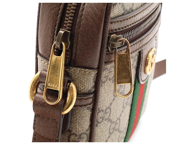 Borsa mini Ophidia Gucci Marrone Rosso Beige Verde Giallo - vista 5