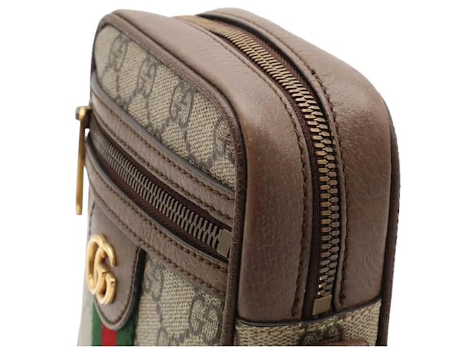 Borsa mini Ophidia Gucci Marrone Rosso Beige Verde Giallo - vista 8