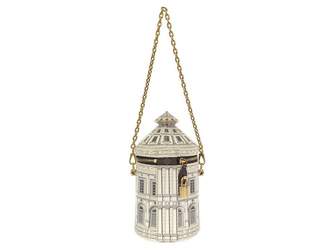 Borsa a Spalla Louis Vuitton Monogram (LV X Fornasetti) Cannes Marrone Bianco - vista 2