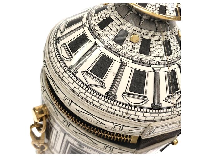 Borsa a Spalla Louis Vuitton Monogram (LV X Fornasetti) Cannes Marrone Bianco - vista 5