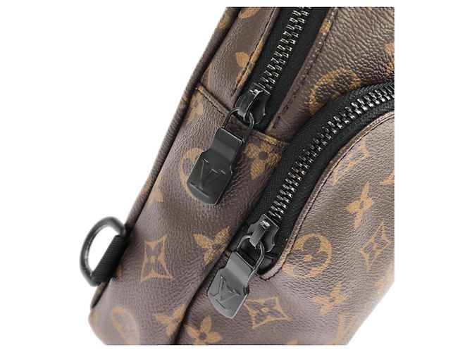 Borsa a tracolla Louis Vuitton Monogram Macassar Avenue Marrone - vista 5