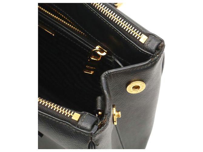 Borsa Galleria Medium con Triangolo Prada Nero - vista 10