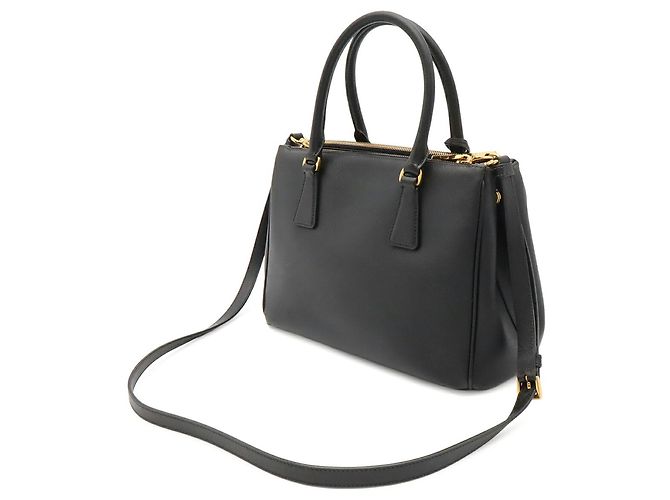 Borsa Galleria Medium con Triangolo Prada Nero - vista 3