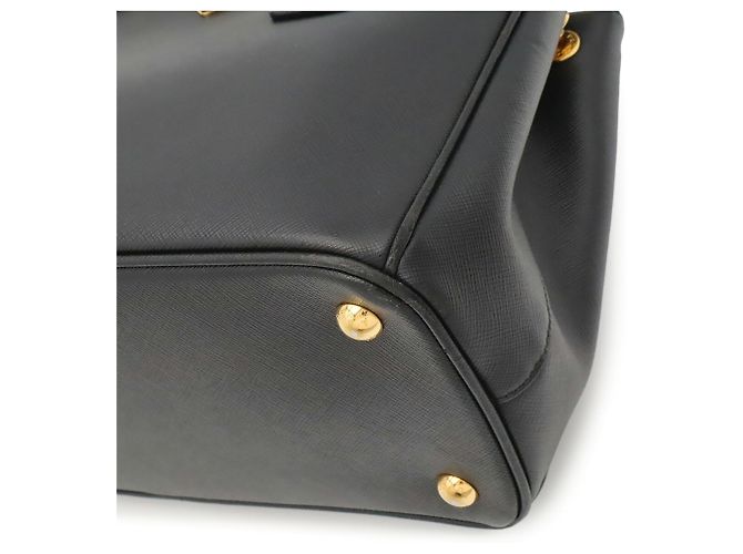 Borsa Galleria Medium con Triangolo Prada Nero - vista 4