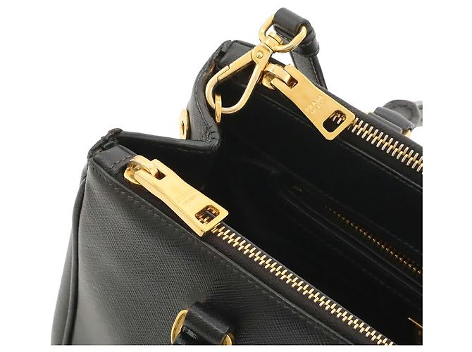 Borsa Galleria Medium con Triangolo Prada Nero - vista 6