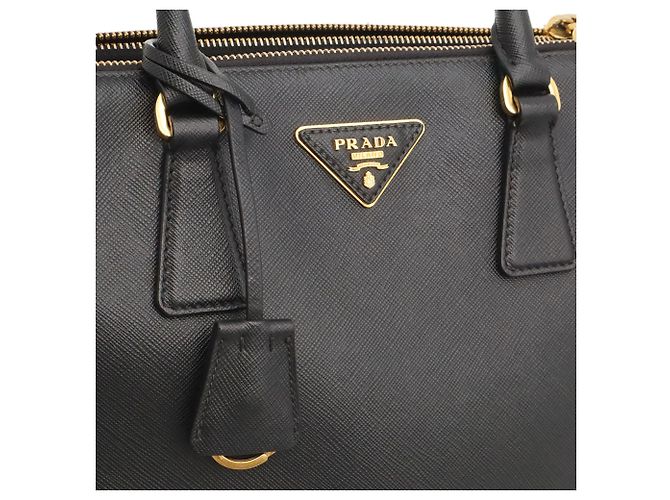 Borsa Galleria Medium con Triangolo Prada Nero - vista 8