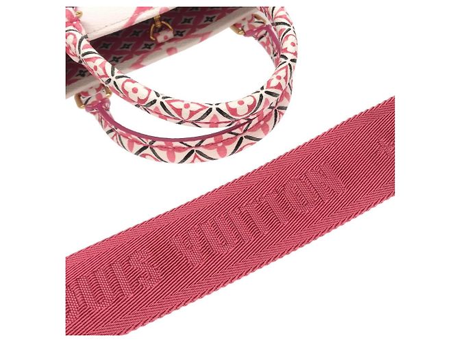 Borsa Louis Vuitton Monogram Flower Tile Rosa - vista 5
