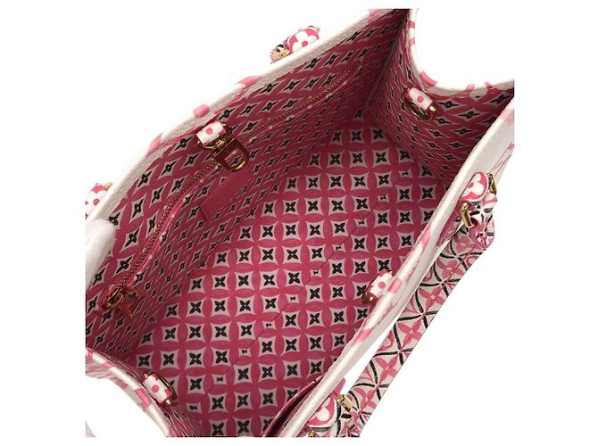 Borsa Louis Vuitton Monogram Flower Tile Rosa - vista 6